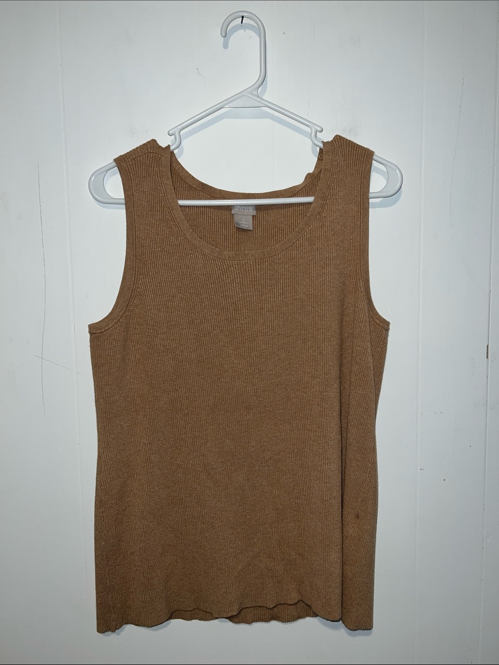 Chico's Camel Longline Open-Front 2 Piece Cardigan and Tank 0921261 - Picture 3 of 6